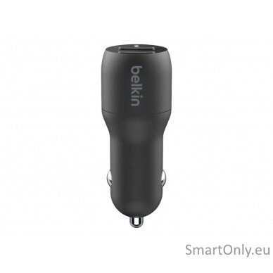 Belkin Dual USB-A Car Charger 24W + USB-A to Lightning Cable BOOST CHARGE Black 5