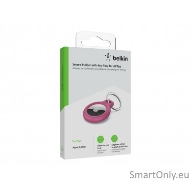 Belkin Secure Holder with Key Ring for AirTag Pink 12