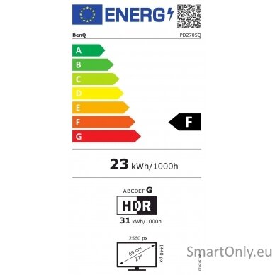 Benq LED Monitor PD2705Q 27 ", IPS, QHD, 2560 x 1440, 16:9, 5 ms, 300 cd/m², Dark Gray 8