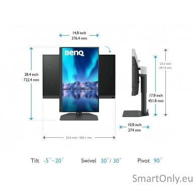 BenQ SW272Q 27" 2560x1440, 178/178,16:9,60Hz HDR Monitor Benq 7