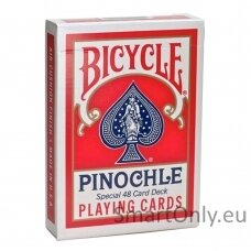 Bicycle Pinochle Standard kortos (Raudonos)