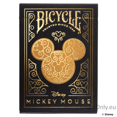 Bicycle Disney Mickey Mouse kortos (juodos ir auksinės) 3