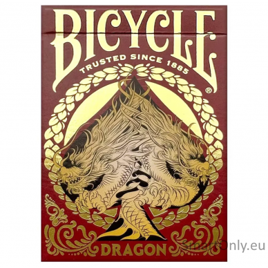 Bicycle Dragon žaidimo kortos (raudona) 1