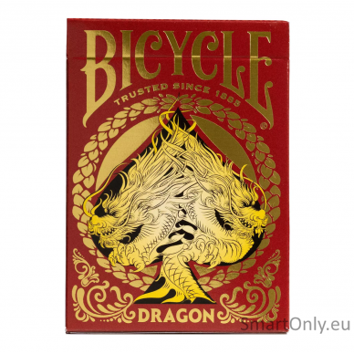 Bicycle Dragon žaidimo kortos (raudona) 2