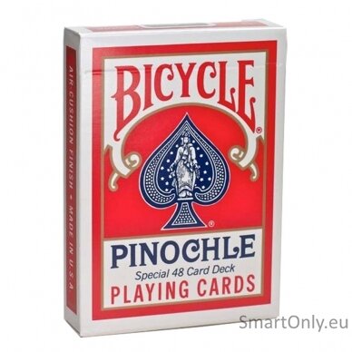 Bicycle Pinochle Standard kortos (Raudonos) 1