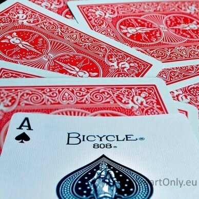 Bicycle Rider Back 808 black seal playing kortos (raudonos) 1