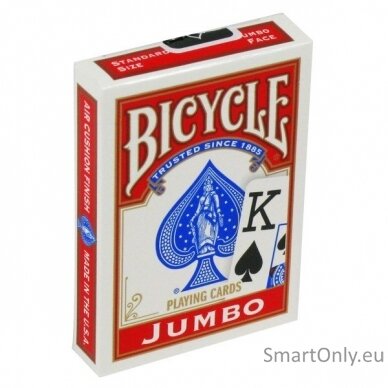 Bicycle Rider Jumbo pokerio kortos (Raudonos) 2