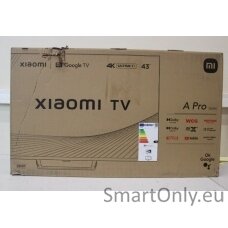 Black | 43" (108 cm) | Warranty 24 month(s) | Smart TV | Google TV | 4K UHD | DAMAGED PACKAGING