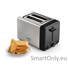 Bosch DesignLine Toaster TAT4P420 Power 970 W Number of slots 2 Housing material Stainless Steel Stainless steel/Black