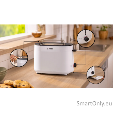 Bosch Compact Toaster | TAT2M121 MyMoment | Power 950 W | Number of slots 2 | Housing material Plastic | White 2