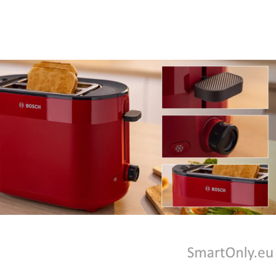 Bosch Compact Toaster | TAT2M124 MyMoment | Power 950 W | Number of slots 2 | Housing material Plastic | Red 4