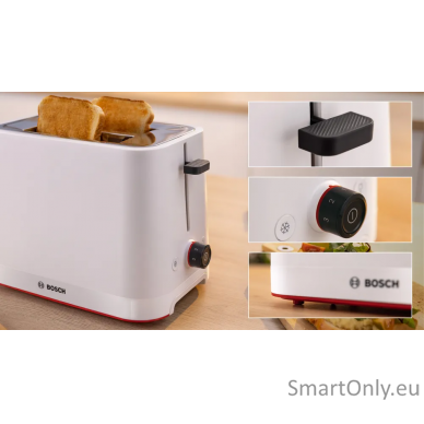 Bosch Compact Toaster | TAT3M121 MyMoment | Number of slots 2 | Housing material Plastic | White 3