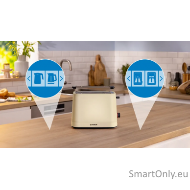 Bosch Compact Toaster | TAT3M127 MyMoment | Number of slots 2 | Housing material Plastic | Beige 2