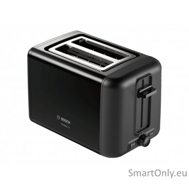 Bosch DesignLine Toaster TAT3P423 Power 970 W Number of slots 2 Housing material Stainless steel Black 5