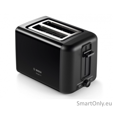 Bosch DesignLine Toaster TAT3P423 Power 970 W Number of slots 2 Housing material Stainless steel Black