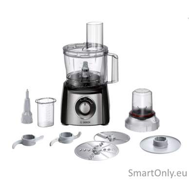 Bosch | Food Processor | MCM3401M | 800 W | Number of speeds 2 | Bowl capacity 2.3 L | Blender | Meat mincer | Black/Stainless steel