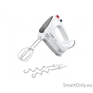 Bosch | Hand Mixer | MFQ22100 CleverMixx | Hand Mixer | 375 W | Number of speeds 4 | Turbo mode | White/Dark Grey 2