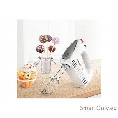 Bosch | Hand Mixer | MFQ22100 CleverMixx | Hand Mixer | 375 W | Number of speeds 4 | Turbo mode | White/Dark Grey 5