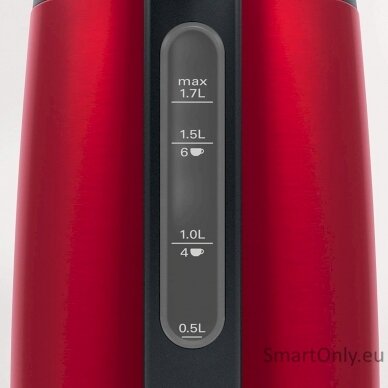 Bosch Kettle DesignLine TWK3P424 Electric 2400 W 1.7 L Stainless steel 360° rotational base Red 1