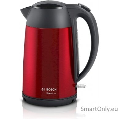 Bosch Kettle DesignLine TWK3P424 Electric 2400 W 1.7 L Stainless steel 360° rotational base Red 4