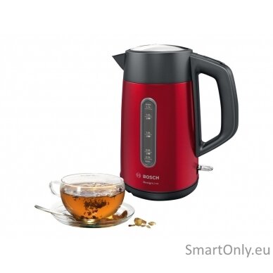 Bosch Kettle DesignLine TWK4P434 Electric 2400 W 1.7 L Stainless steel 360° rotational base Red/Black 10