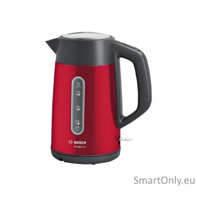 Bosch Kettle DesignLine TWK4P434 Electric 2400 W 1.7 L Stainless steel 360° rotational base Red/Black 5