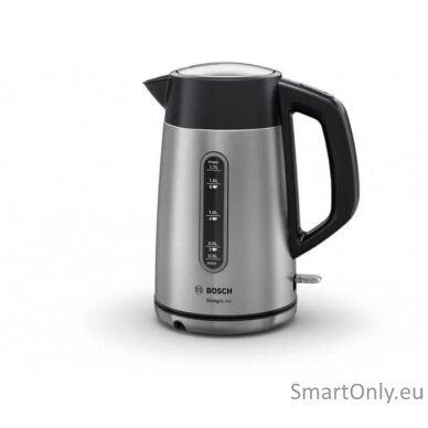 Bosch Kettle DesignLine TWK4P440 Electric 2400 W 1.7 L Stainless steel 360° rotational base Stainless steel/Black 1