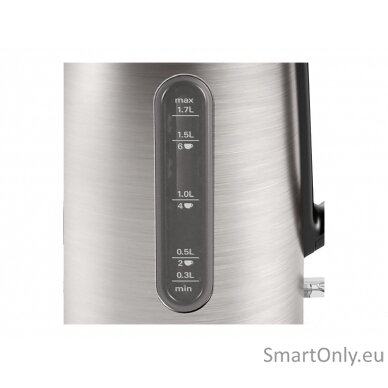 Bosch Kettle DesignLine TWK4P440 Electric 2400 W 1.7 L Stainless steel 360° rotational base Stainless steel/Black 6