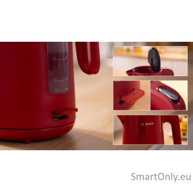 Bosch Kettle | TWK2M164 MyMoment | Electric | 2400 W | 1.7 L | Plastic | 360° rotational base | Red 3