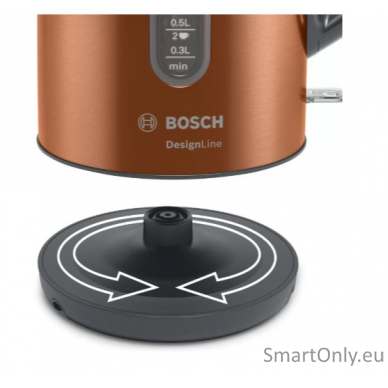 Bosch Kettle TWK4P439 Electric 2400 W 1.7 L Stainless steel 360° rotational base Copper 3