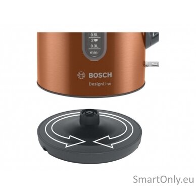 Bosch Kettle TWK4P439 Electric 2400 W 1.7 L Stainless steel 360° rotational base Copper 10