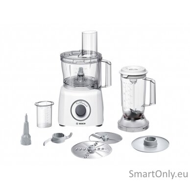 Bosch MCM3200W MultiTalent Food processor, 800 W, Bowl capacity 2.3 L, 2 speed settings, White Bosch 2