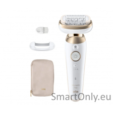 Braun Epilator | 9-011 3D Silk-epil 9 Flex | Operating time (max) 50 min | Number of power levels 2 | Wet & Dry | White/Gold