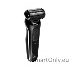 Braun Shaver 51-W1600s	 Operating time (max) 50 min Wet & Dry Black/White