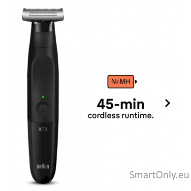 Braun Beard Trimmer | Series XT 3100 | Cordless | Number of length steps 3 | Black 1