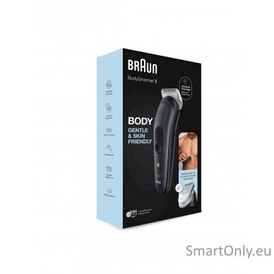 Braun Body Groomer BG3340 Cordless and corded, Operating time (max) 80 min, NiMH, Black/Grey 2