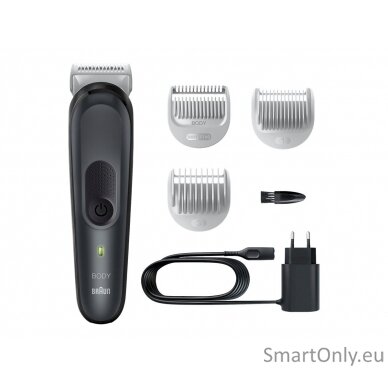 Braun Body Groomer BG3340 Cordless and corded, Operating time (max) 80 min, NiMH, Black/Grey 6