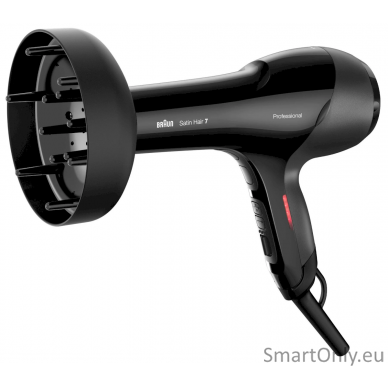 Braun Hair Dryer HD785 Satin Hair 7 SensoDryer 2000 W, Number of temperature settings 4, Ionic function, Diffuser nozzle, Black 2