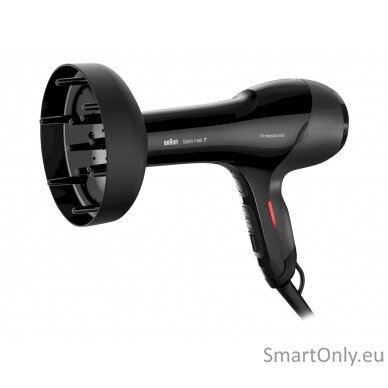 Braun Hair Dryer HD785 Satin Hair 7 SensoDryer 2000 W, Number of temperature settings 4, Ionic function, Diffuser nozzle, Black 5