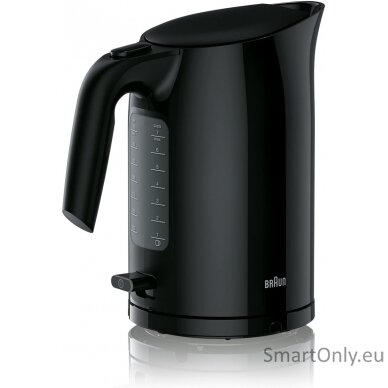 Braun Kettle WK3100BK PurEase Standard 2200 W 1.7 L Plastic 360° rotational base Black 1