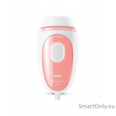 Braun | PL1000 Silk-expert Mini IPL | Epilator | Operating time (max)  min | Bulb lifetime (flashes) 300.000 | Number of power levels 3 | White/Pink