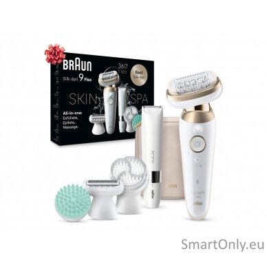 Braun SES9-481 Silk épil 9 Flex 3D Epilator, White/Gold