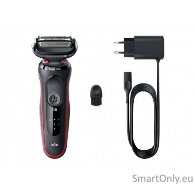 Braun Shaver 51-R1000s	 Operating time (max) 50 min, Wet & Dry, Black/Red 5