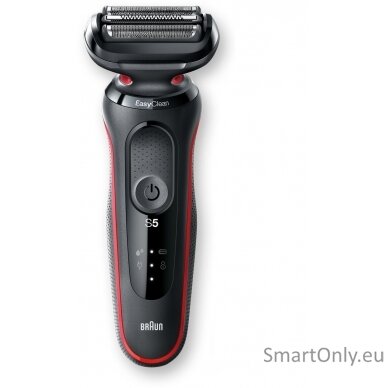 Braun Shaver 51-R1200s	 Operating time (max) 50 min, Wet & Dry, Black/Red 1