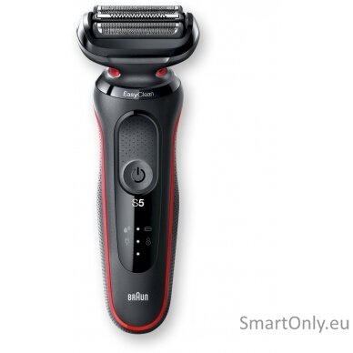 Braun Shaver 51-R1200s	 Operating time (max) 50 min, Wet & Dry, Black/Red 1