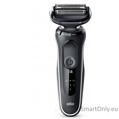 Braun Shaver 51-W1500s	 Operating time (max) 50 min Wet & Dry Black/White 1