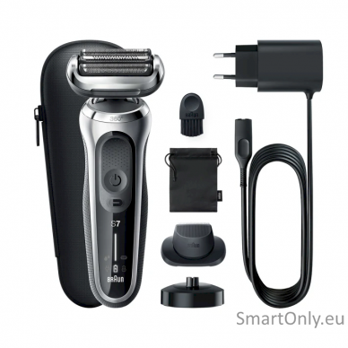 Braun Shaver 71-S4200cs	 Operating time (max) 50 min Wet & Dry Silver/Black