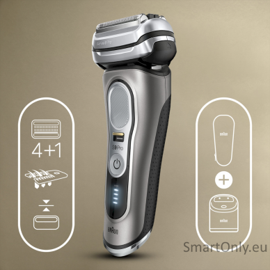 Braun Shaver 9465CC Operating time (max) 60 min, Wet & Dry, Graphite 2