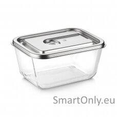 Caso Glass Vacuum Container with Plastic Lid | VacuBoxx Inox XL | Transparent