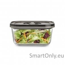 Caso Glass Vacuum Containers with Plastic Lid (2 pcs) VacuBoxx Eco-Duo S Transparent